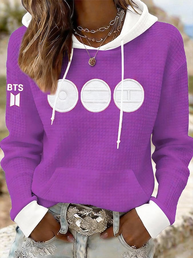 🔥Buy 3 Get 15% Off🔥Women's 2026 BTS Comeback Printed Casual Hooded Sweatshirt
