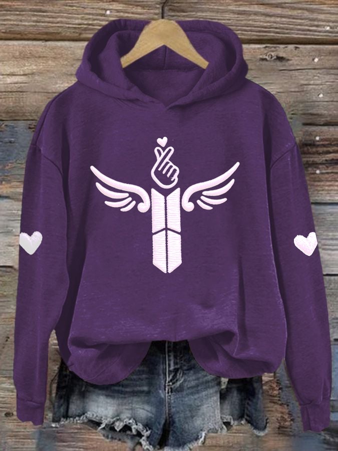 🔥Buy 3 Get 15% Off🔥Women's K-pop Print Hooded Top