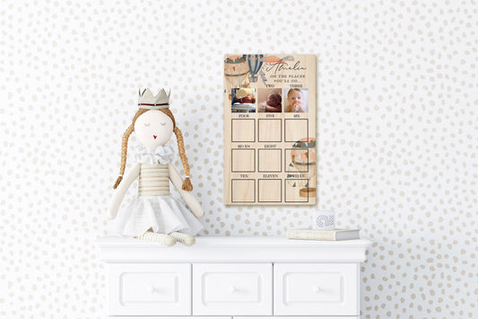 Oh The Places You Will Go Baby Girl's 1st Year Board
